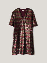 jigsaw sequin dress Sequin Ruched Midi Dress