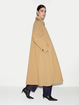 Naya Cotton A-line Trench Coat | Stone