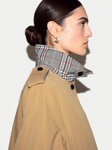 Naya Cotton A-line Trench Coat | Stone