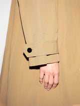 Naya Cotton A-line Trench Coat | Stone