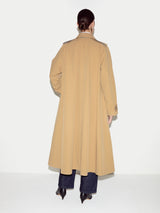 Naya Cotton A-line Trench Coat | Stone