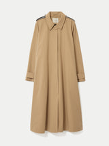 Naya Cotton A-line Trench Coat | Stone