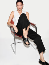 Cross Strap Espadrille Sandal | Black