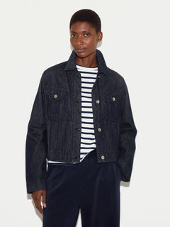 Denim Overstitch Jacket | Indigo