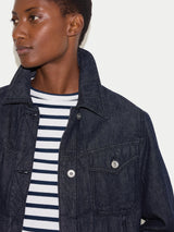 Denim Overstitch Jacket | Indigo