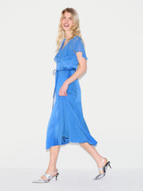 Sheer Cape Dress | Blue