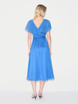 Sheer Cape Dress | Blue
