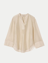 V Neck Sheer Top | Cream