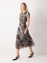 Antique Floral Midi Dress | Multi