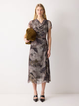 Antique Floral Midi Dress | Multi