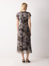 Antique Floral Midi Dress | Multi