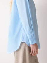 Cotton Voile Relaxed Shirt | Blue