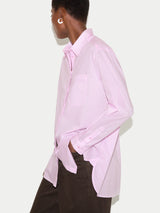 Cotton Voile Relaxed Shirt | Pink