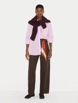 Cotton Voile Relaxed Shirt | Pink