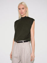 Merino Cocoon Tank | Khaki