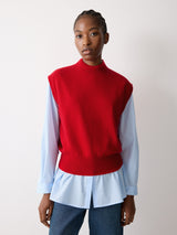 Merino Cocoon Tank | Red