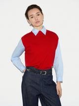 Merino Cocoon Tank | Red