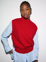 Merino Cocoon Tank | Red