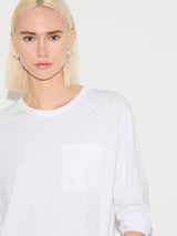 Long Sleeve Patch Pocket T-shirt | White
