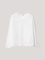 Long Sleeve Patch Pocket T-shirt | White