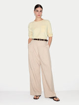 Long Sleeve Patch Pocket T-shirt | Pale Yellow