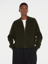 Knitted Bomber Jacket | Khaki