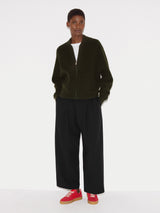 Knitted Bomber Jacket | Khaki