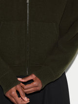 Knitted Bomber Jacket | Khaki
