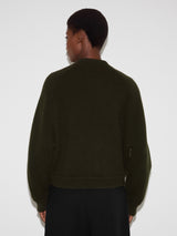 Knitted Bomber Jacket | Khaki