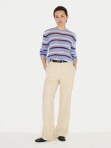 Mohair Blend Stripe Jumper | Blue