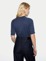Cotton Luxe Raglan Short Sleeve T-shirt | Blue