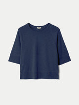 Cotton Luxe Raglan Short Sleeve T-shirt | Blue