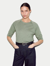 Cotton Luxe Raglan Short Sleeve T-shirt | Green