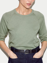 Cotton Luxe Raglan Short Sleeve T-shirt | Green