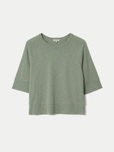 Cotton Luxe Raglan Short Sleeve T-shirt | Green