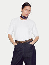 Cotton Luxe Raglan Short Sleeve T-shirt | White