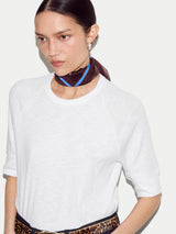 Cotton Luxe Raglan Short Sleeve T-shirt | White