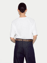 Cotton Luxe Raglan Short Sleeve T-shirt | White