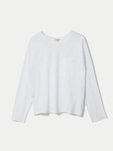 Cotton Luxe Raglan Short Sleeve T-shirt | White