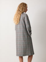 Bonded Cotton Check Trench Coat | Cream
