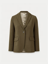Duke Fluid Twill Blazer | Brown