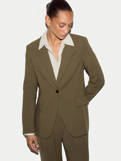 York Fluid Twill Blazer | Khaki