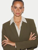 York Fluid Twill Blazer | Khaki