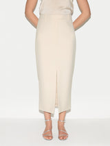 Tailored Split Front Skirt | White