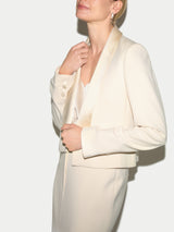 Tailored Split Front Skirt | White