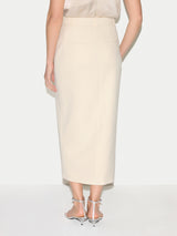 Tailored Split Front Skirt | White