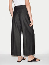 Chambray Front Pleat Trouser | Black