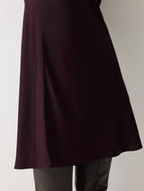 Satin Bias Midi Skirt | Purple