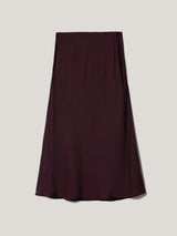 Satin Bias Midi Skirt | Purple