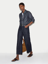 Washed Denim Button Down Shirt | Indigo